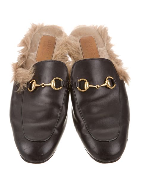 gucci princetown slipper fur|princetown horsebit detailed leather slippers.